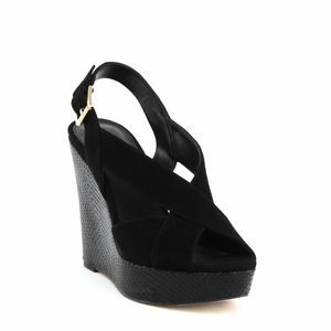 Michael Kors ® Becky Wedge Black Suede - Sz. 9.5Wm